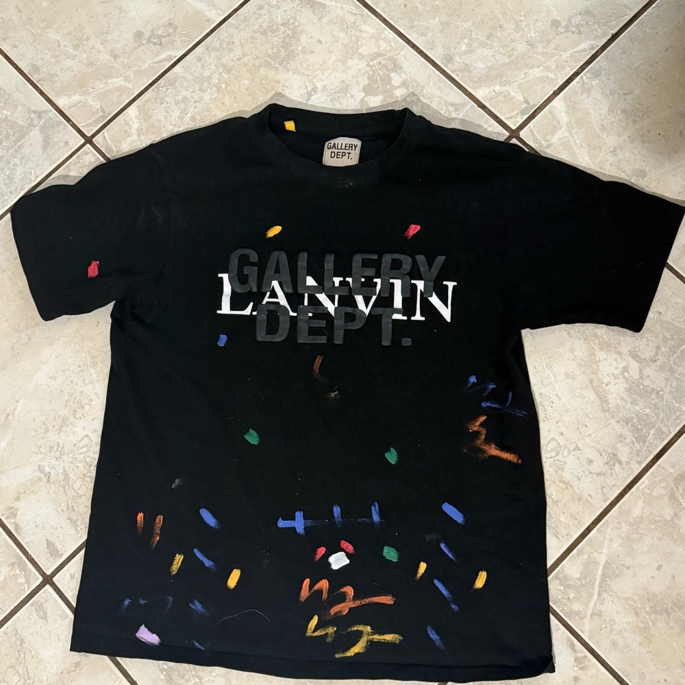Gallery Dept X Lanvin Black Multicolor Graphic T-Shirt